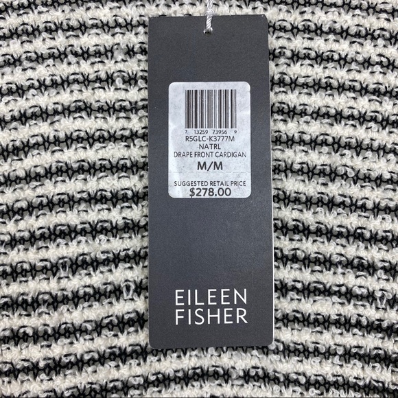 Eileen Fisher | NWOT Drape Front Cardigan Medium - Picture 4 of 8